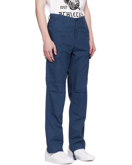 Carhartt Blue Logo Casual Pants for men
