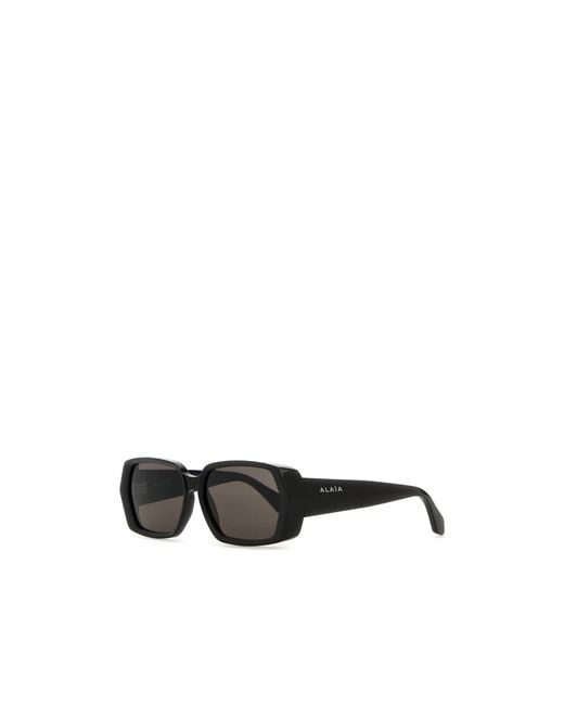 Alaïa Black Geometrically Framed Sunglasses