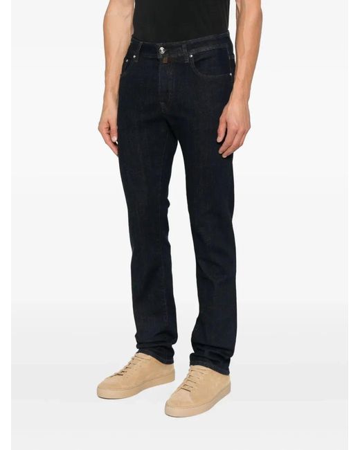Jacob Cohen Blue Buttoned Jeans for men