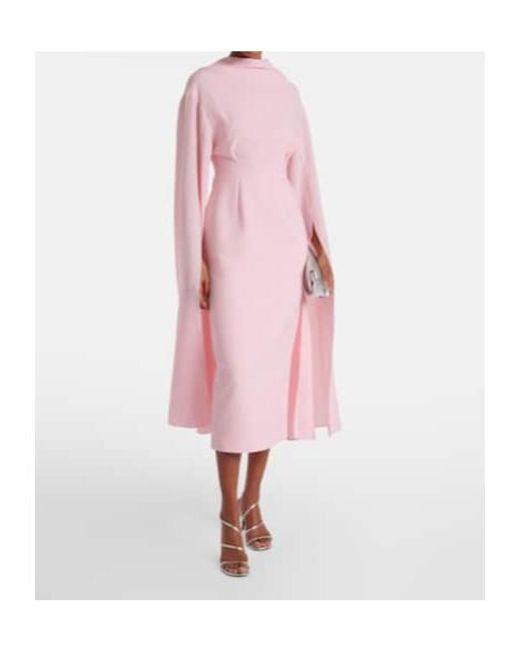 Roksanda Pink Nour Draped Crepe Midi Dress