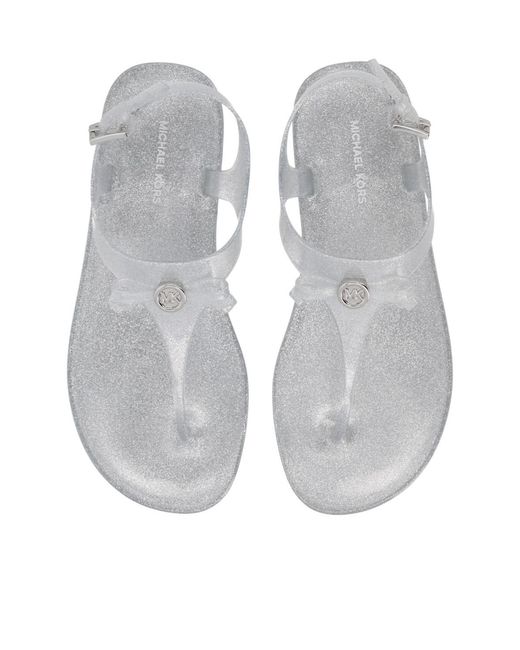 MICHAEL Michael Kors White Logo-Detail Sandals