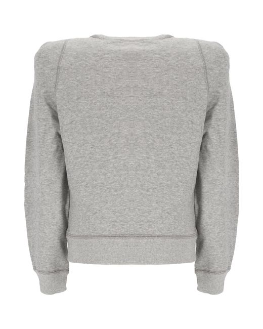 Isabel Marant Gray Isabel Marant Étoile Logo Detailed Panelled Sweatshirt