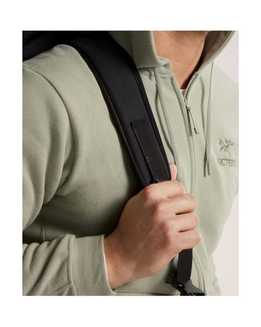Arc'teryx Gray Emblem Fleece Full Zip Hoody for men