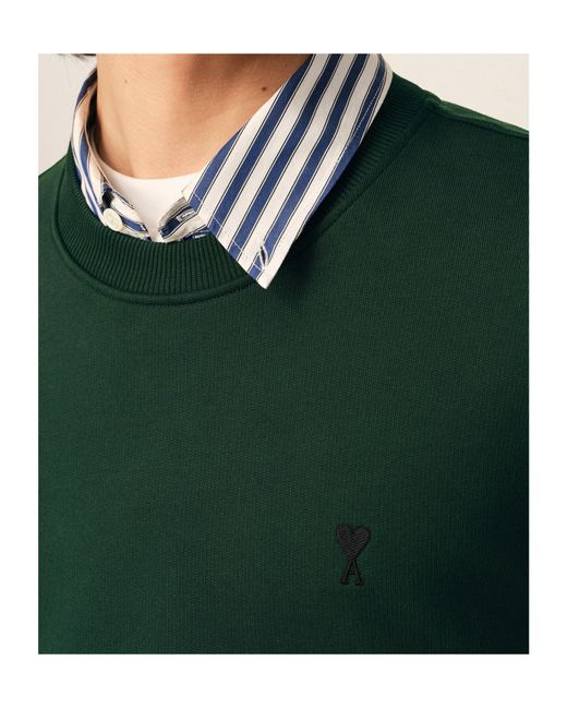 AMI Green Long-Sleeve Sweatshirt for men