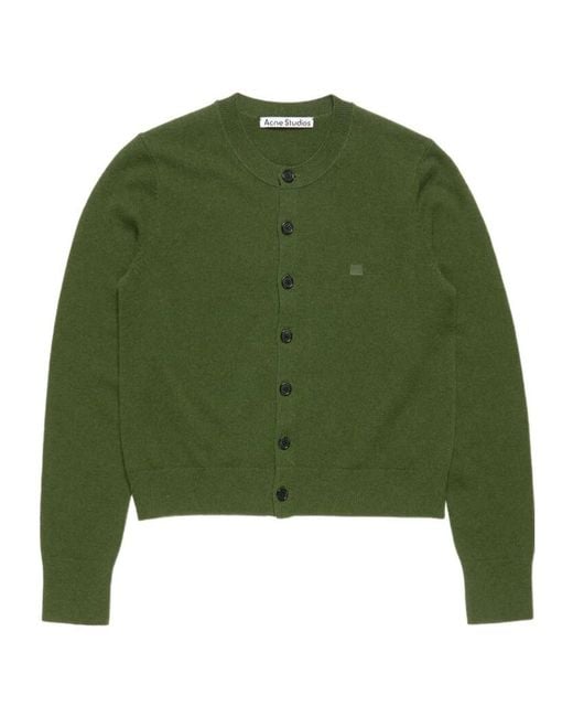 Acne Green Buttoned Cardigan