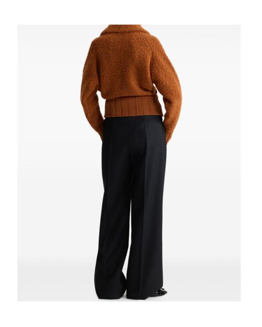 Patou Brown Boucl Bomber Jacket