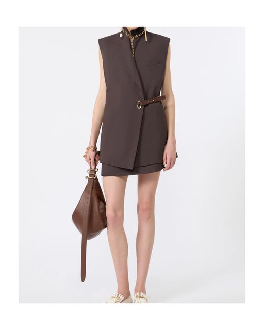 Sportmax Brown Spxgettone Spxgettone Sleeveless Blazer