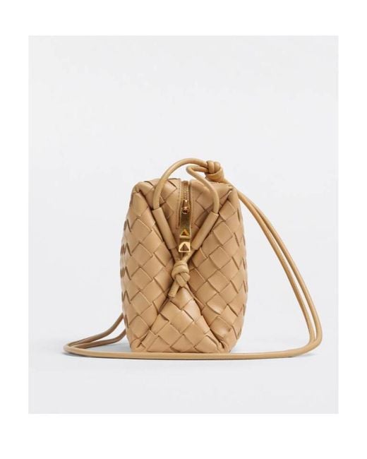 Bottega Veneta Natural Loop Small Intrecciato Crossbody Bag