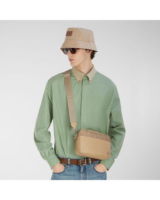 Fendi Natural Logo Patch Bucket Hat for men