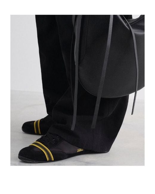 Fendi Black Wrap Lace-Up Sneakers for men