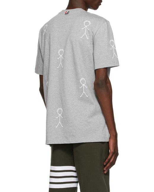 Thom Browne White Mr. Thom Logo-Print T-Shirt for men