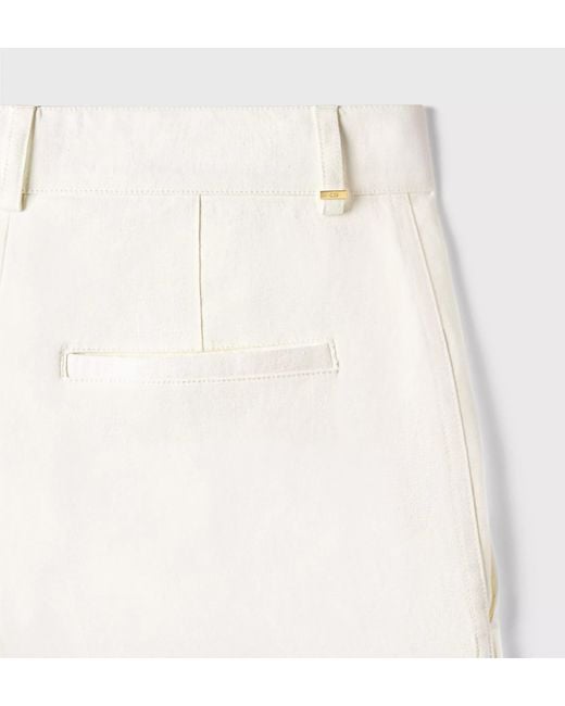 Dior White Iviera Médaillon Flared Pants