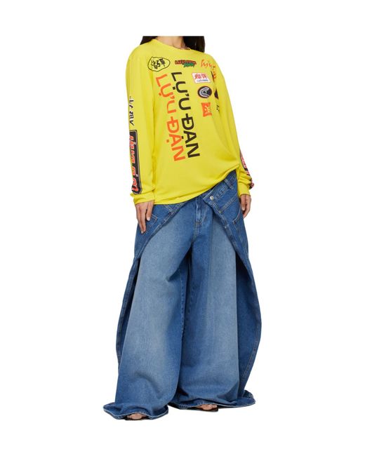 Lu'u Dan Blue Maxi X Maxi X Maxi Belt Loop Jeans for men