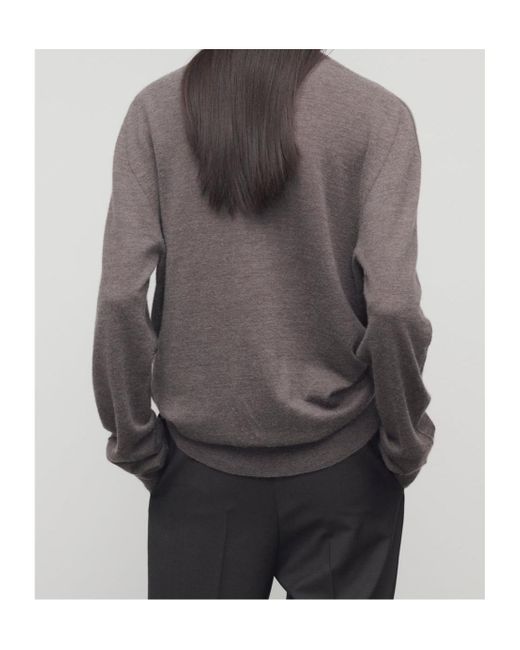 The Row Brown Lizzy High Neck Sweater