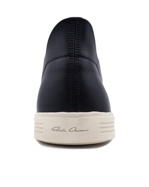 Rick Owens Blue Lace-Up Low-Cut Sneakers for men