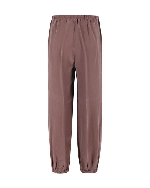 Seventy Purple Drawstring Casual Pants