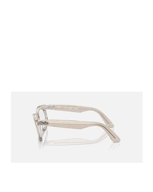 Ray-Ban White Wayfarer Oval Speed Shift Glasses for men