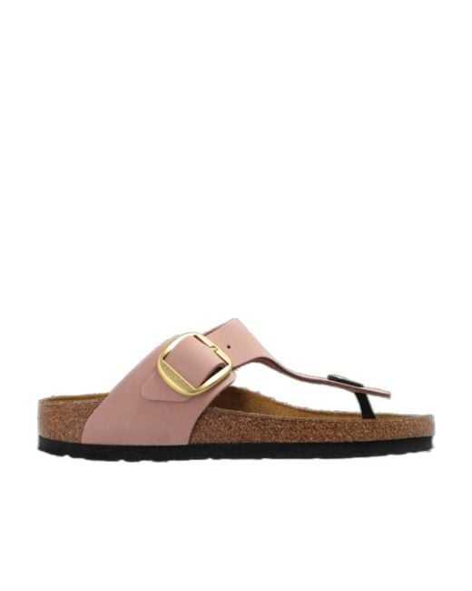 Birkenstock Brown Gizeh Suede Slides
