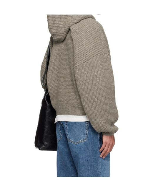 Fear Of God Green Ribbed Hoodie for men