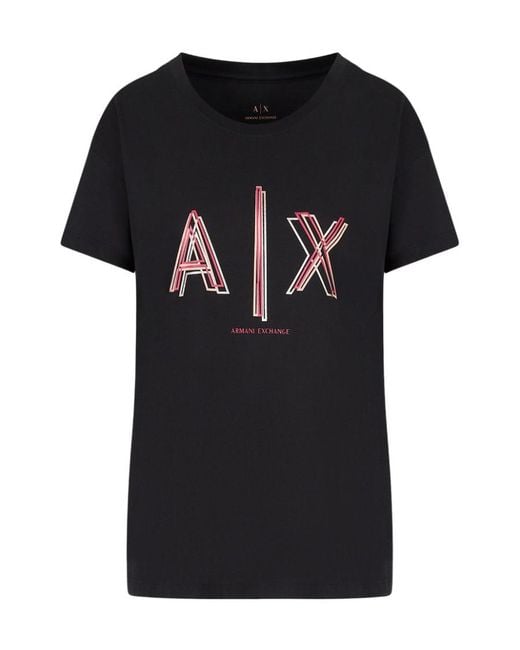 ARMANI EXCHANGE Black Logo T-Shirt