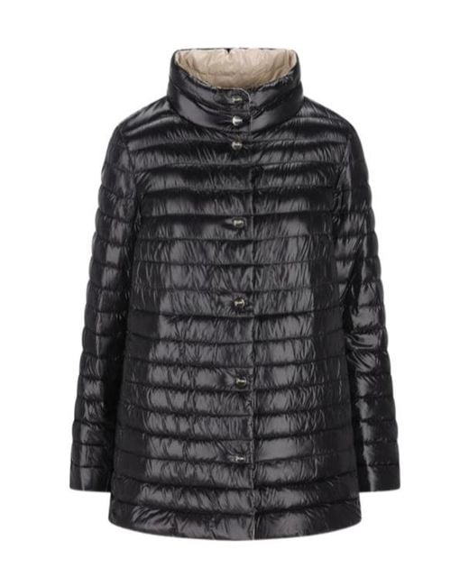 Herno Black Reversible Nylon Down Jacket