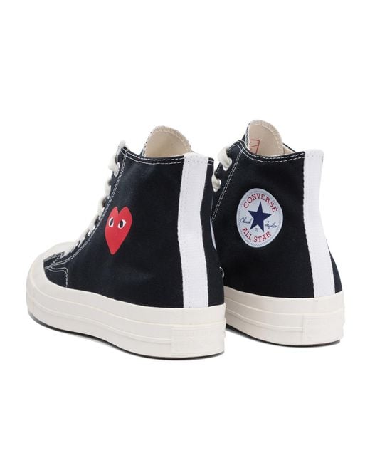 COMME DES GARÇONS PLAY Blue Logo High-Top Casual Shoes for men