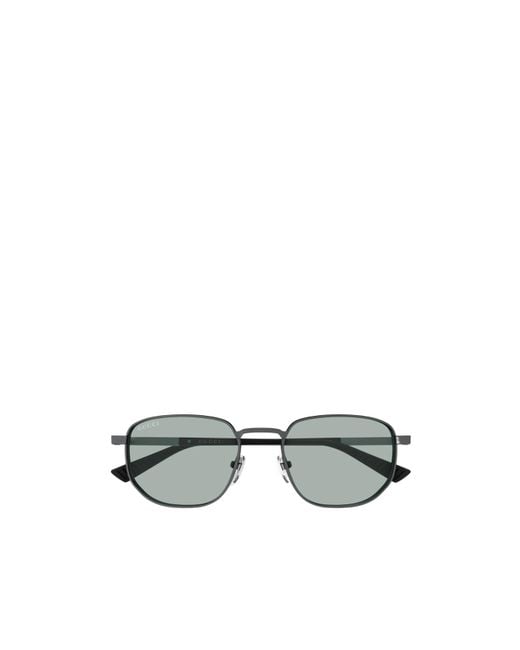 Gucci Gray Eyewear Rectangle Frame Sunglasses for men