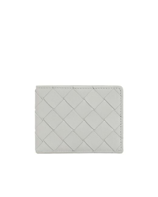 Bottega Veneta White Rhombic Pattern Card Bag