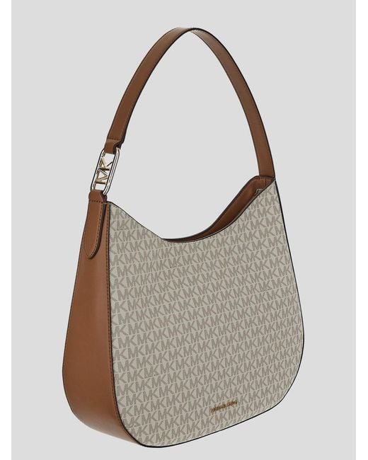 MICHAEL Michael Kors Gray Kensington Large Signature Logo Hobo Shoulder Bag