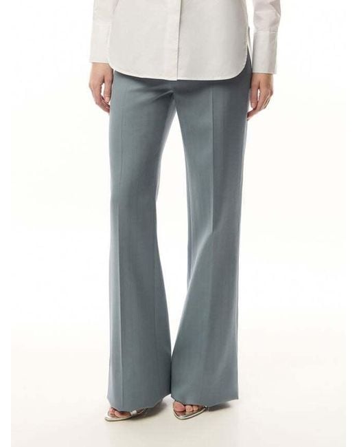 Stella McCartney Blue Pinstripe Bell-Bottom Pants