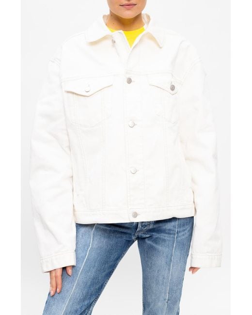 Maison Margiela White Oversized Denim Jacket for men