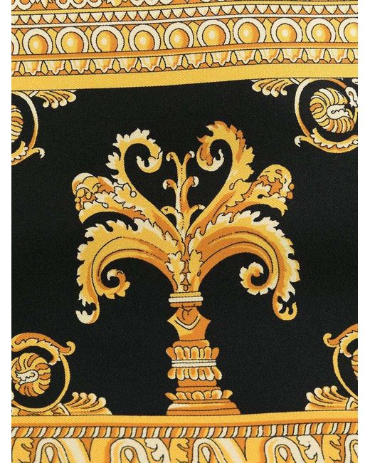 Versace Black Baroque-Print Blanket for men