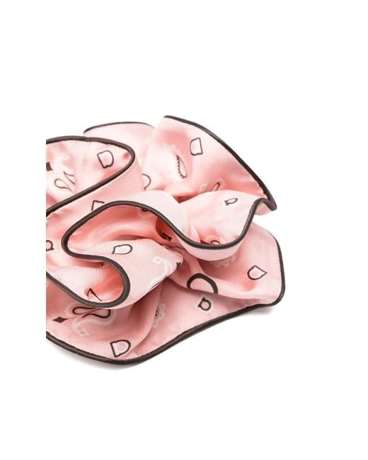 Ferragamo Pink Printed Headband
