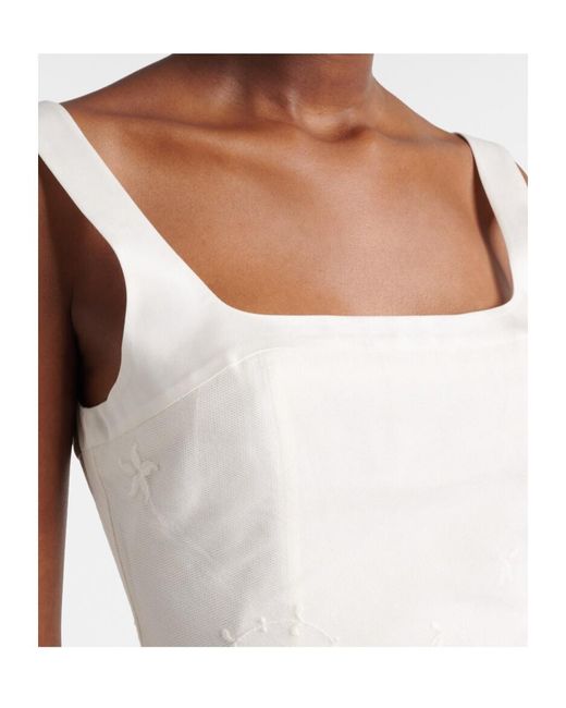 Posse White Embroidered Tulle Top
