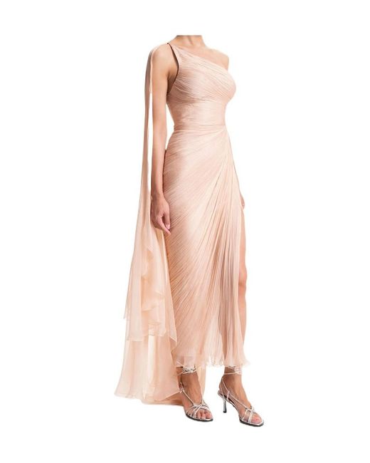 Maria Lucia Hohan Pink Draped Patchwork Dress