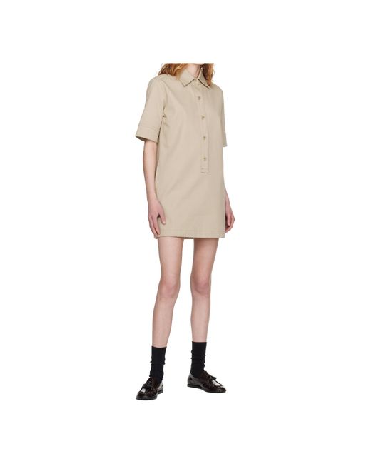 A.P.C. Natural Short-Sleeved Shirt Dress