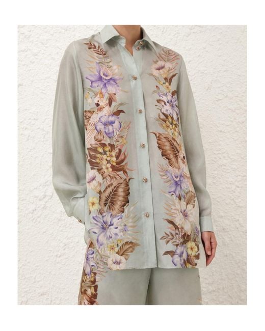 Zimmermann White Coco Relaxed Shirt
