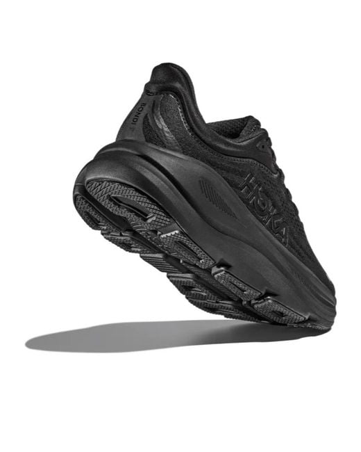 Hoka One One Black Bondi 9 Lace-Up Sneakers for men