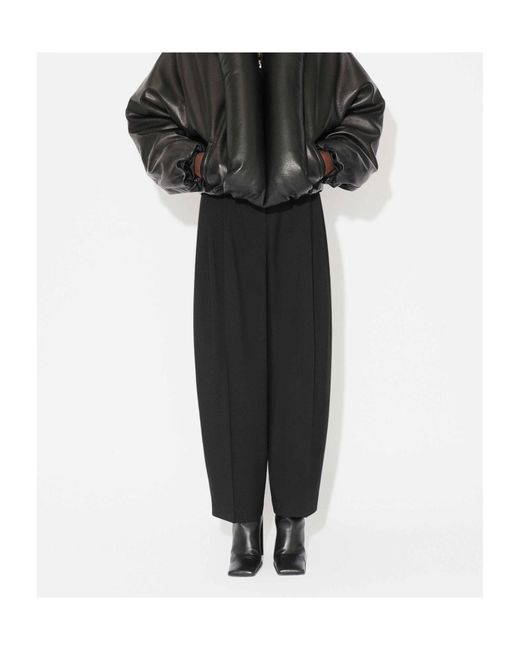 Alaïa Blue Virgin Wool Blend Straight-Leg Trousers