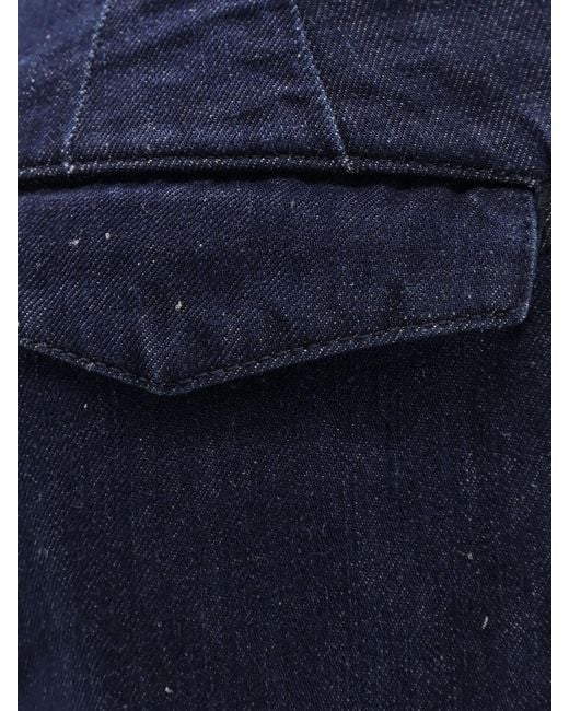 Pt Pantaloni Blue Logo Patch Regular Jeans for men