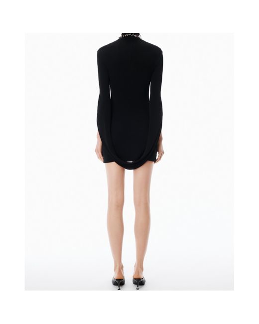 Alexander Wang Blue Draped Asymmetric Mini Dress