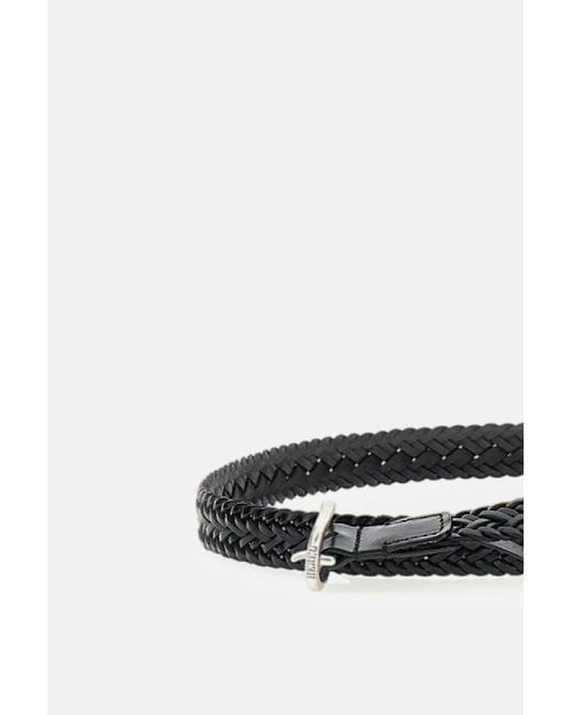 Hereu White Braided Leather Belt