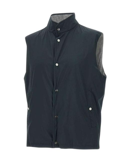 Herno Blue Spring Reversible Gilet for men