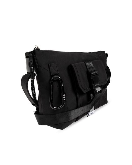 A.P.C. White Trek Buckle Crossbody Bag for men