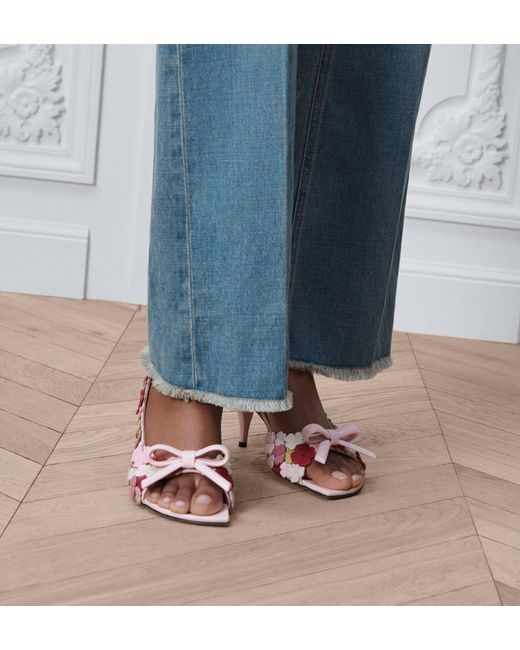 Dior Pink Bow Heeled Slingback Sandal