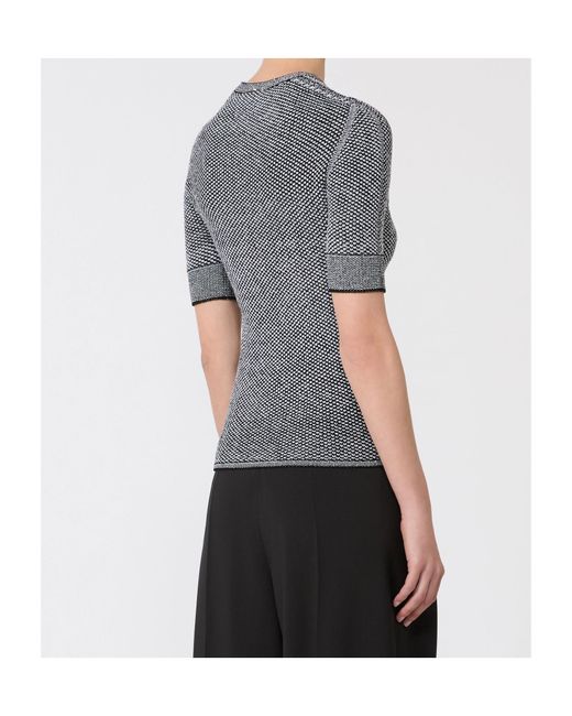 Sportmax Gray Short-Sleeved Knitted Shirt