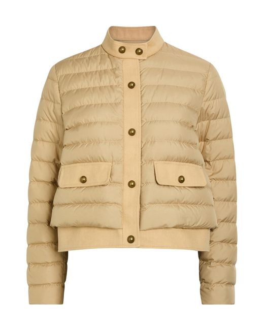 Moncler Natural Mixed-Edge Down Jacket