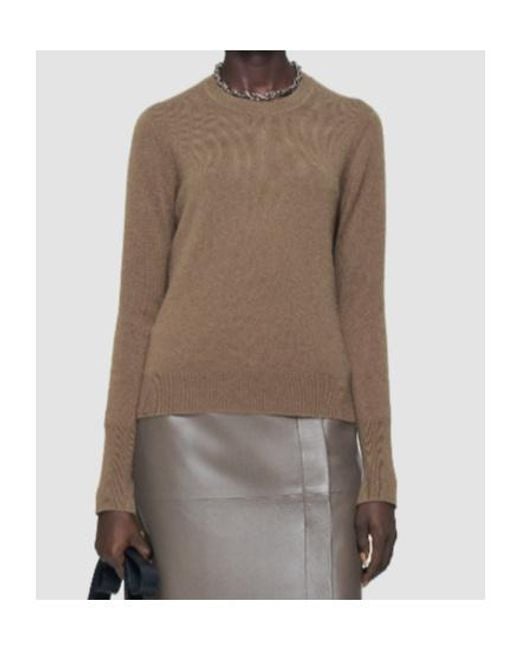 Joseph Brown Round-Neck Sweater