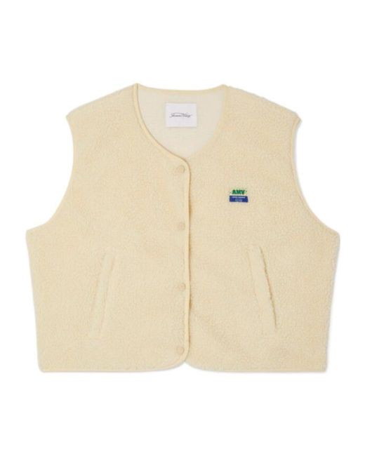 American Vintage Natural Hoktown Fleece Vest