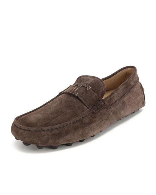 Tod's Brown T-Shaped Buckle Loafers for men